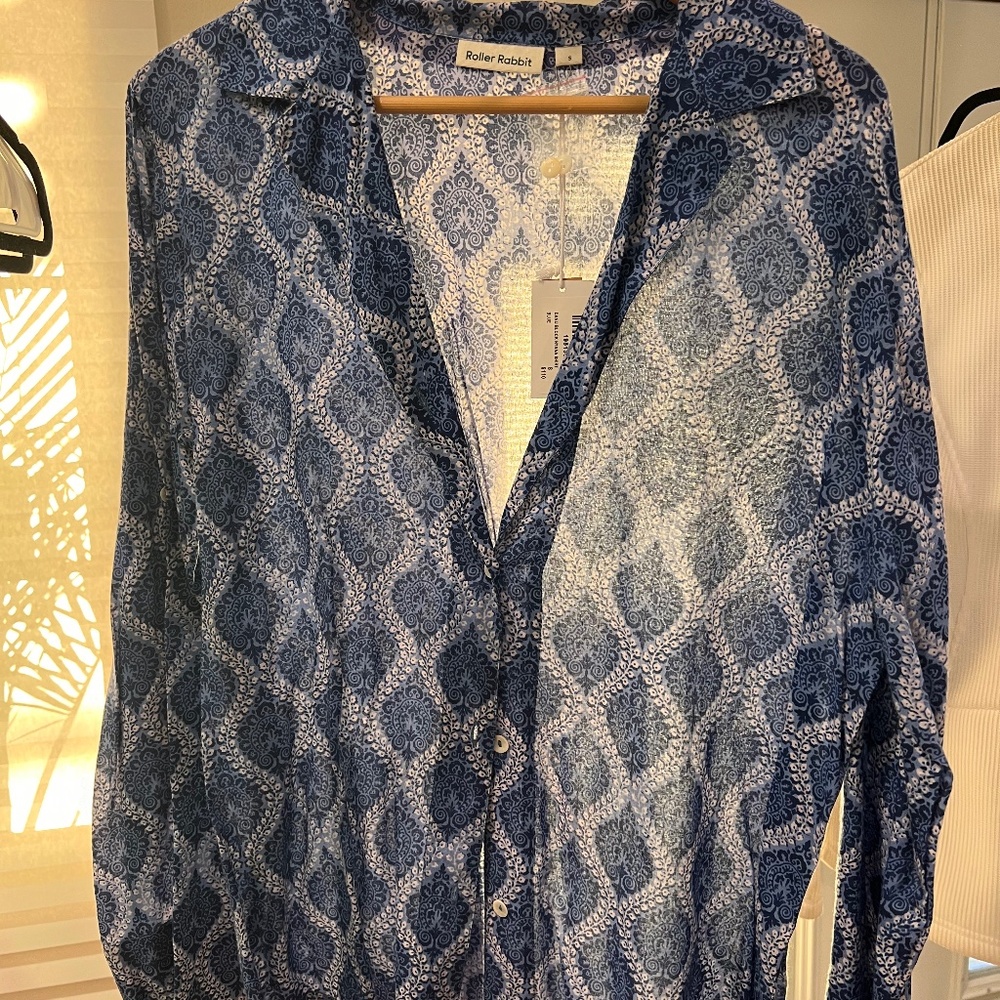 NWT Roller Rabbit DANU Block Print